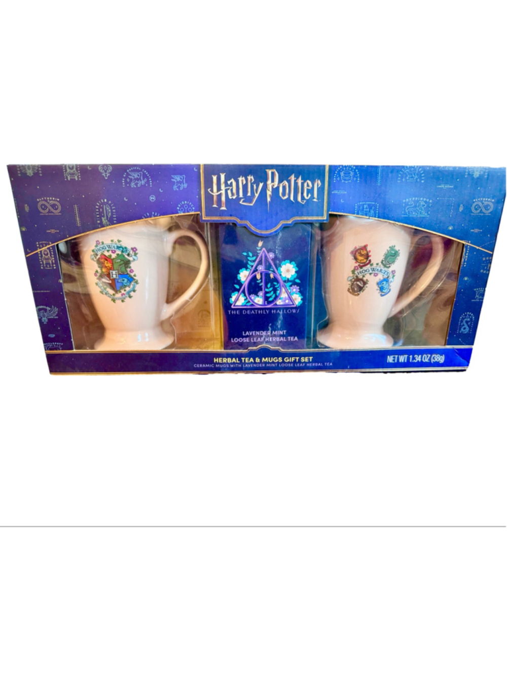 NIB Harry Potter Unisex Ceramic Mug and Tea Gift Set One Size Blue Beige
